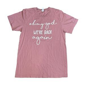 Bella + Canvas OMG Graphic Tee Mauve Pink Cotton Knit Short Sleeve Crewneck